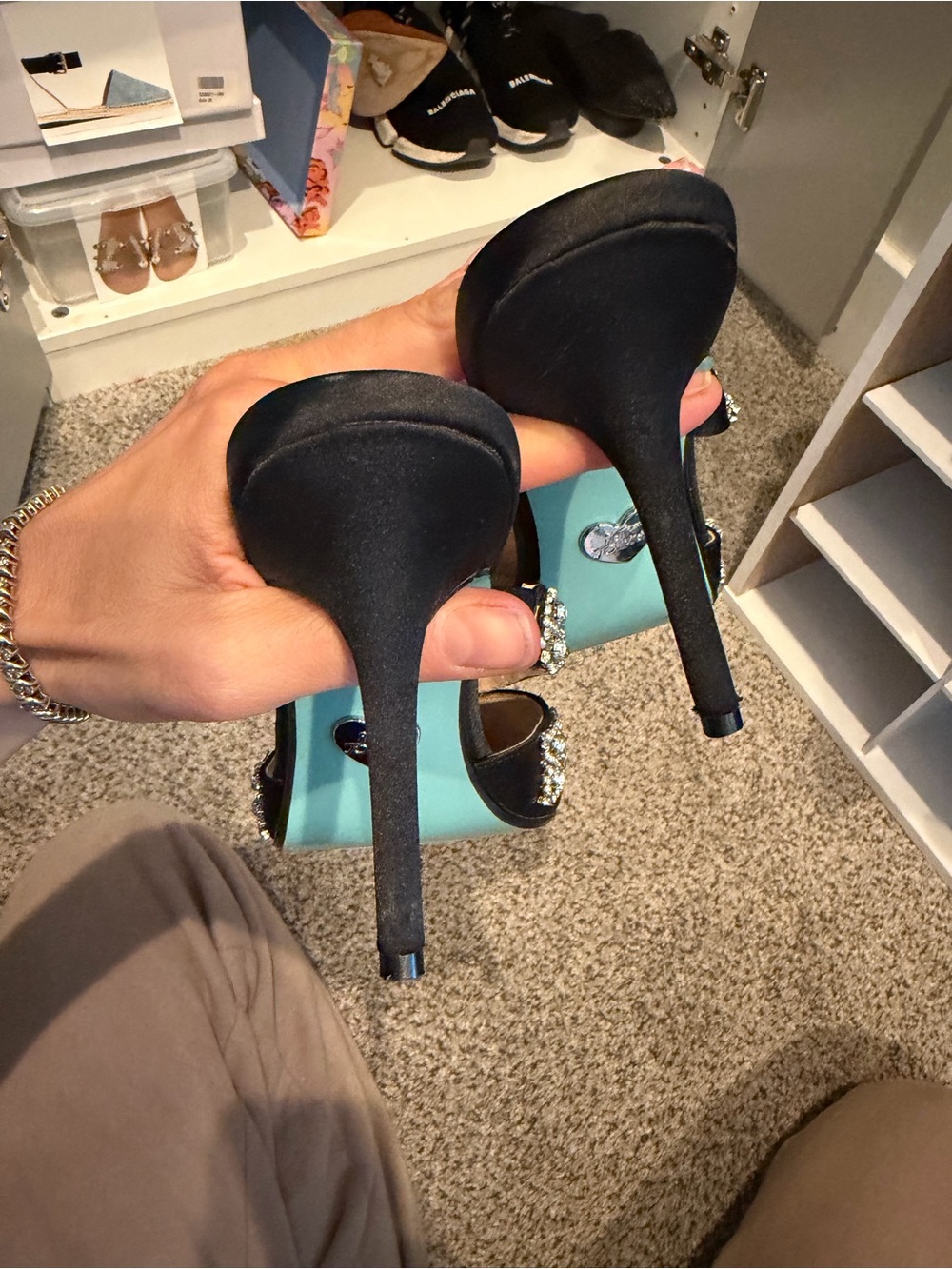 Betsy Johnson Elina Black Pointed Toe Mules - Picture 7 of 8
